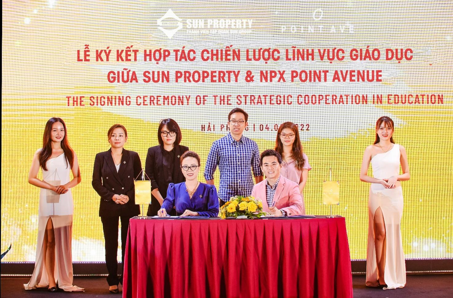 Lễ k&yacute; kết hợp t&aacute;c chiến lược giữa Sun Property v&agrave; NPX Point Avenue.