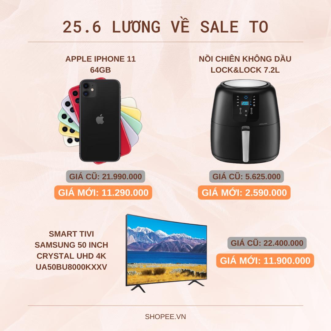 C&aacute;c fan trung th&agrave;nh của nh&agrave; T&aacute;o cũng được vui l&acirc;y khi ưu đ&atilde;i d&agrave;nh cho c&aacute;c mặt h&agrave;ng Apple cũng kh&ocirc;ng hề k&eacute;m cạnh, đặc biệt l&agrave; sản phẩm điện thoại iPhone 11 giảm mạnh hơn 10 triệu đồng so với gi&aacute; gốc.