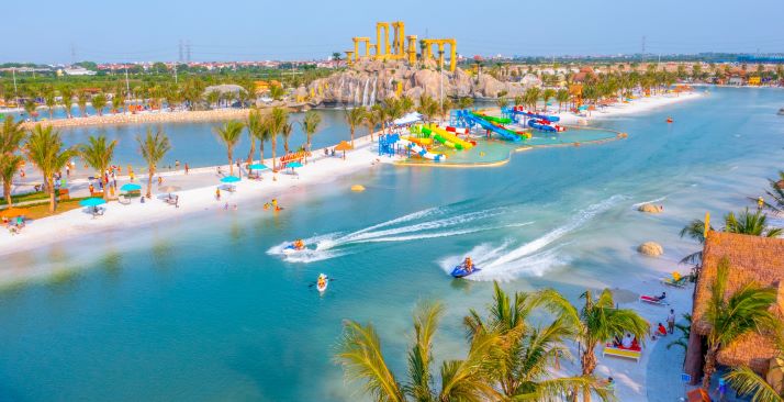 Tổ hợp c&ocirc;ng vi&ecirc;n Biển tạo s&oacute;ng nh&acirc;n tạo Royal Wave Park lớn nhất thế giới tại Vinhomes Ocean Park 2 - The Empire.