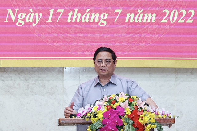 Thủ tướng Chính phủ Phạm Minh Chính phát biểu tại cuộc Pg88hi Thể Thao, Bóng Đá, Casino, Nổ Hũ, Xổ Số với Tỉnh ủy Hậu Giang. Ảnh - VGP. 