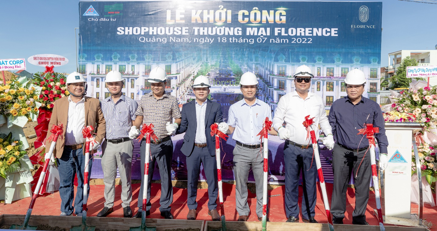 Lễ khởi c&ocirc;ng Shophouse Florence Quảng Nam tại trung t&acirc;m thị x&atilde; Điện B&agrave;n, Quảng Nam.