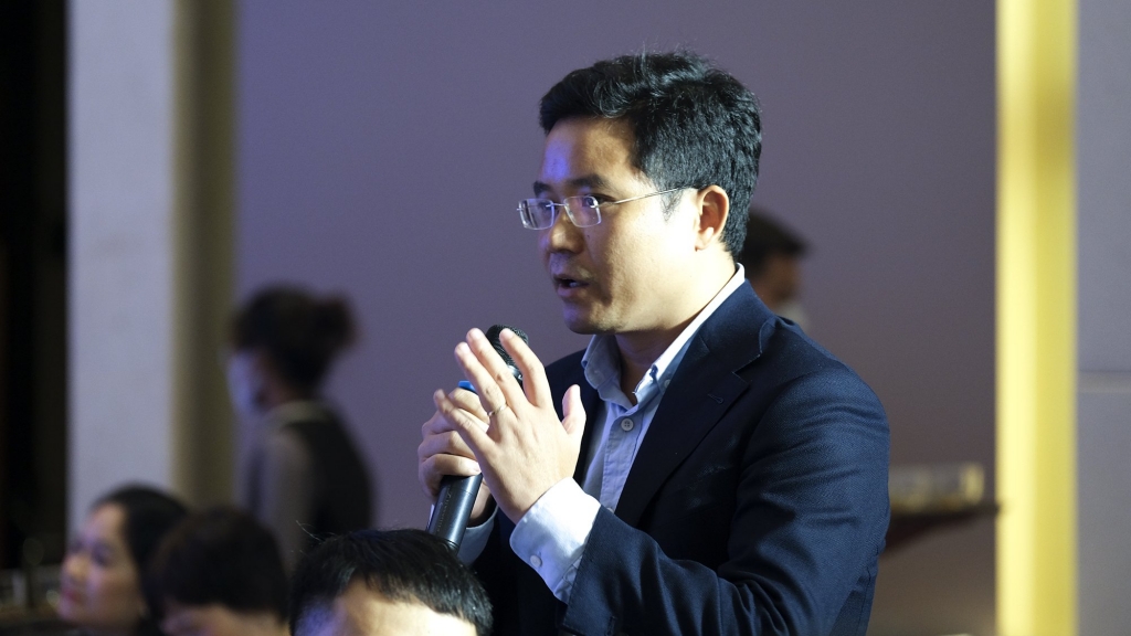 &Ocirc;ng Nguyễn Quang Thu&acirc;n, Chủ tịch FiinGroup chia sẻ, FiinGroup sẵn s&agrave;ng hỗ trợ c&aacute;c dữ liệu t&agrave;i ch&iacute;nh để nh&agrave; b&aacute;o l&agrave;m tốt hơn c&ocirc;ng t&aacute;c ph&acirc;n t&iacute;ch, phản biện, đ&aacute;nh gi&aacute; thị trường.