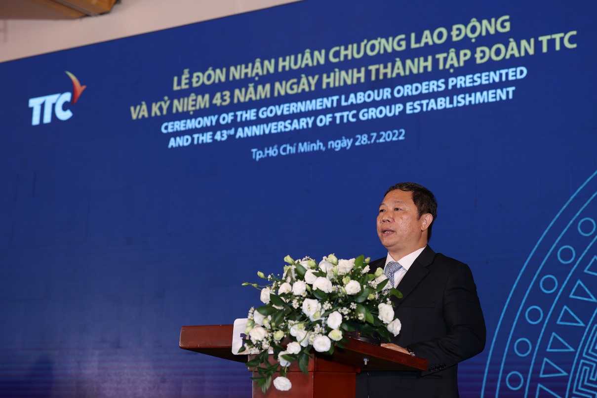 &Ocirc;ng Dương Anh Đức - Th&agrave;nh ủy vi&ecirc;n, Ph&oacute; Chủ tịch UBND Tp.HCM đ&aacute;nh gi&aacute; cao những th&agrave;nh tựu TTC đ&atilde; đạt được trong 43 năm qua.