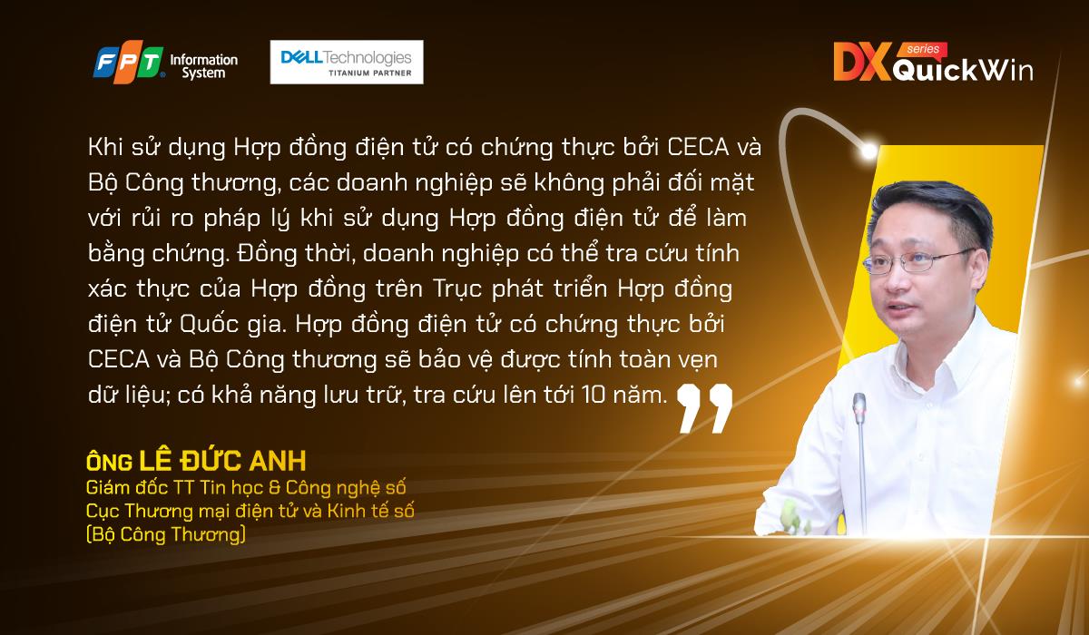 &Ocirc;ng L&ecirc; Đức Anh, Giám đốc Trung tâm Tin học v&agrave; C&ocirc;ng nghệ số, Cục Pg88ok ưu đãi hấp dẫn điện tử và Kinh tế số, Bộ C&ocirc;ng Thương chia sẻ.