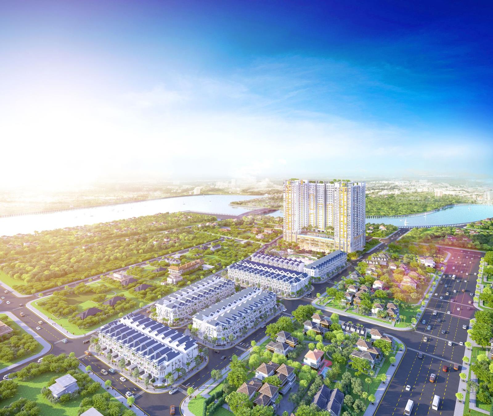 The Peak Garden l&agrave; dự &aacute;n hiếm hoi tọa lạc tr&ecirc;n trục Nguyễn Lương Bằng v&agrave; c&oacute; gi&aacute; b&aacute;n chỉ từ 1,8 tỷ đồng/căn.
