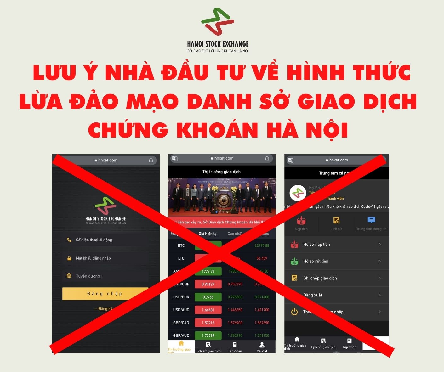 HNX công bố những lưu ý nhà đầu tư về hình thức lừa đảo mạo danh Sở Giao dịch 6Pg88.com nhà cái Hà Nội.