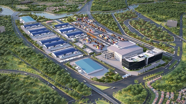 Phối cảnh dự &aacute;n SuperPort&trade; Vĩnh Ph&uacute;c - &ldquo;si&ecirc;u cảng&rdquo; đầu ti&ecirc;n của Mạng lưới Logistics Th&ocirc;ng minh ASEAN.