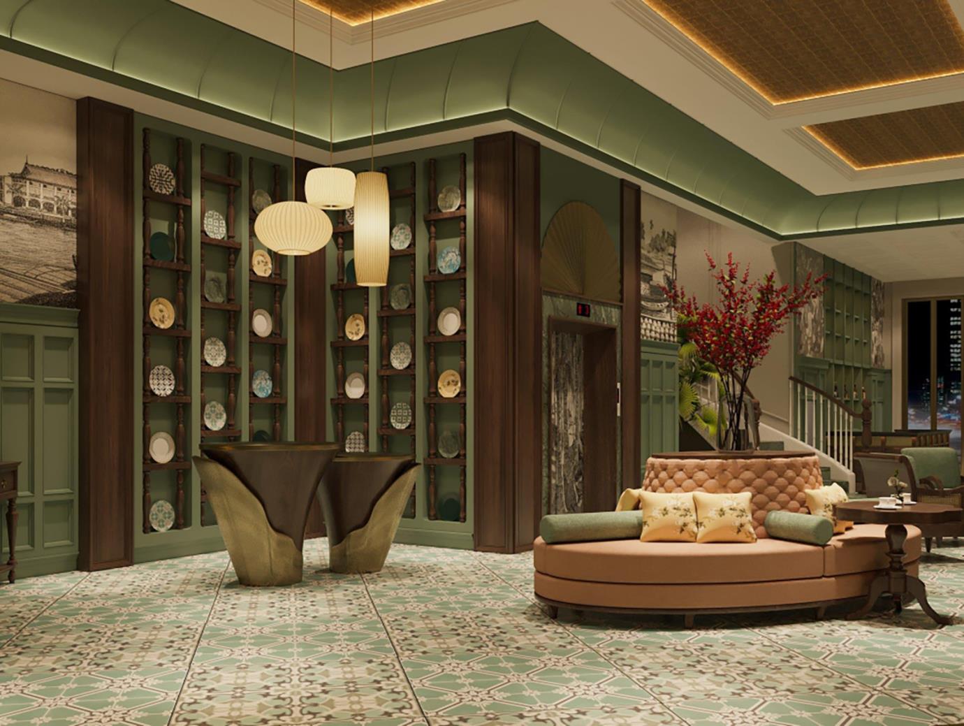 Regal Collection g&acirc;y ấn tượng với phong c&aacute;ch kiến tr&uacute;c Colonial được thiết kế những họa tiết đặc trưng của v&ugrave;ng thuộc địa, kết hợp với những họa tiết &Aacute; Đ&ocirc;ng gợi l&ecirc;n sự sang trọng, quyền qu&yacute; cho kh&ocirc;ng gian lưu tr&uacute;.