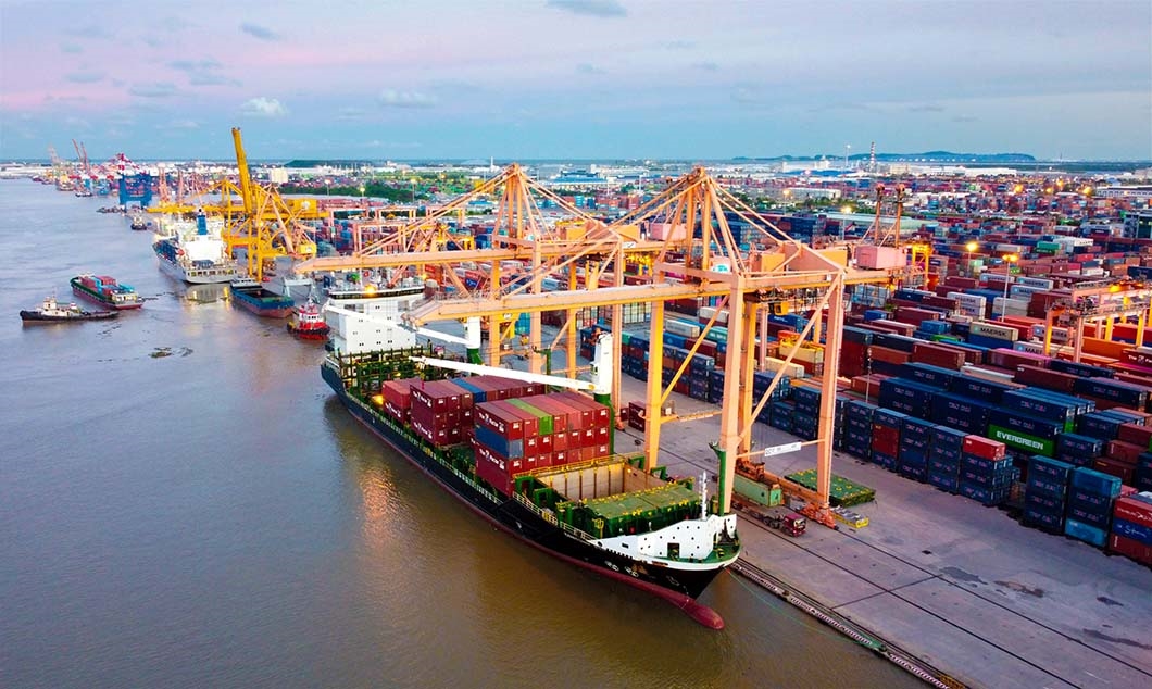 Tàu Conship Pep – Chuyến tàu đầu tiên thuộc tuyến dịch vụ mới của hãng tàu ZIM cập Cảng Tân Vũ (Cảng Hải Phòng) tháng 7 vừa qua.