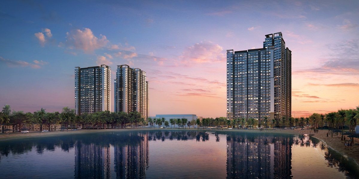 Masteri Waterfront sở hữu bộ sưu tập tầm nhìn “triệu đô” đắt giá. Ảnh phối cảnh.