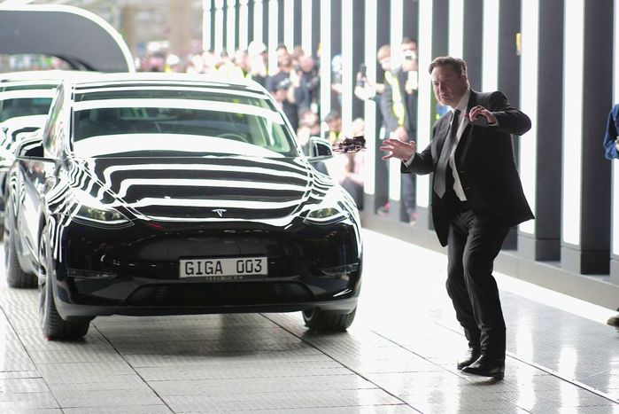 CEO Tesla, ông Elon Musk, tại một sự kiện ở Đức ngay 22/3/2022 - Ảnh: Getty Images