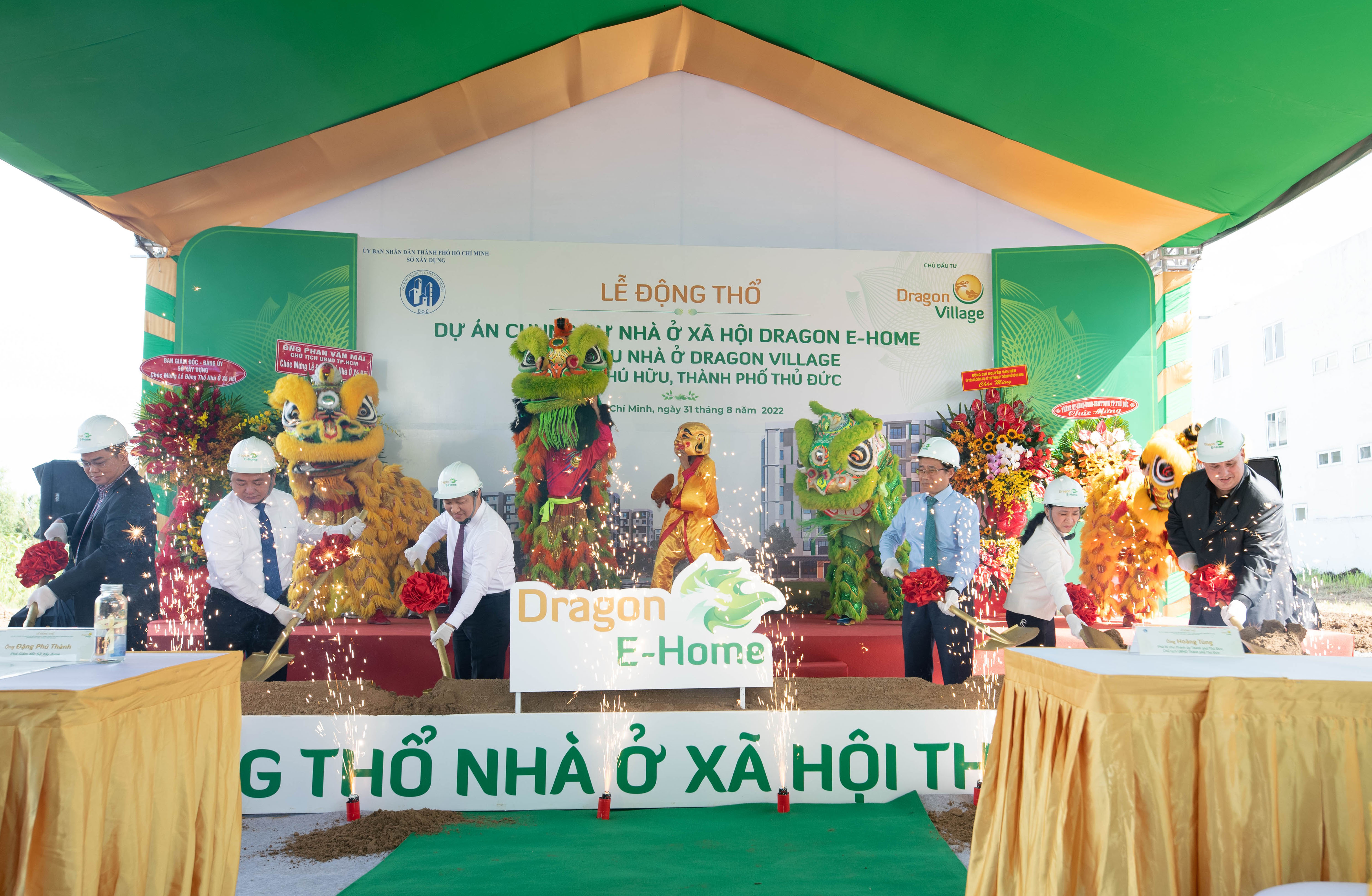 Sự kiện động thổ Link Trang Chủ PG88.Com Mới #2026 nhà ở xã hội Dragon E-Home với sự góp mặt của lãnh đạo Tp.HCM.