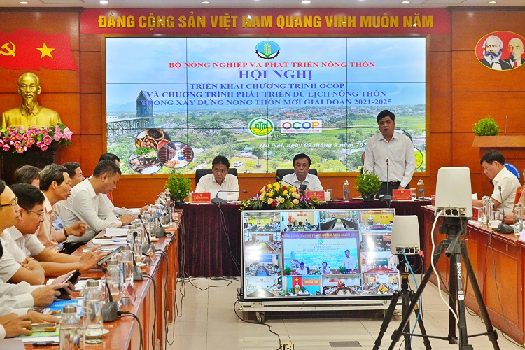 Điểm cầu hội nghị tại Bộ N&ocirc;ng nghiệp v&agrave; Ph&aacute;t triển n&ocirc;ng th&ocirc;n.