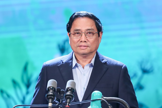 Thủ tướng Chính phủ Phạm Minh Chính dự chương trình "Cả nước chung tay vì người nghèo". Ảnh - VGP. 