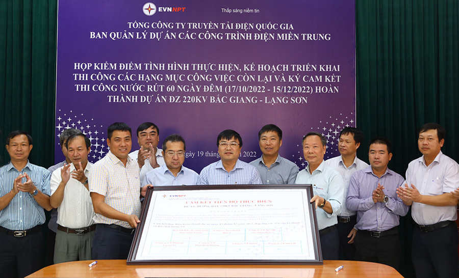Các đơn vị thi công Link Trang Chủ PG88.Com Mới #2026 đường dây 220kV Bắc Giang - Lạng Sơn cam kết hoàn thành Link Trang Chủ PG88.Com Mới #2026 đúng tiến độ 
