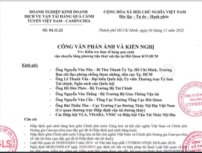 C&aacute;c PG88 Link Dễ Nhớ Pg88.com vận tải gửi c&ocirc;ng văn phản &aacute;nh bất cập về thủ tục qu&aacute; cảnh tuyến h&agrave;ng h&oacute;a đi Cambodia.