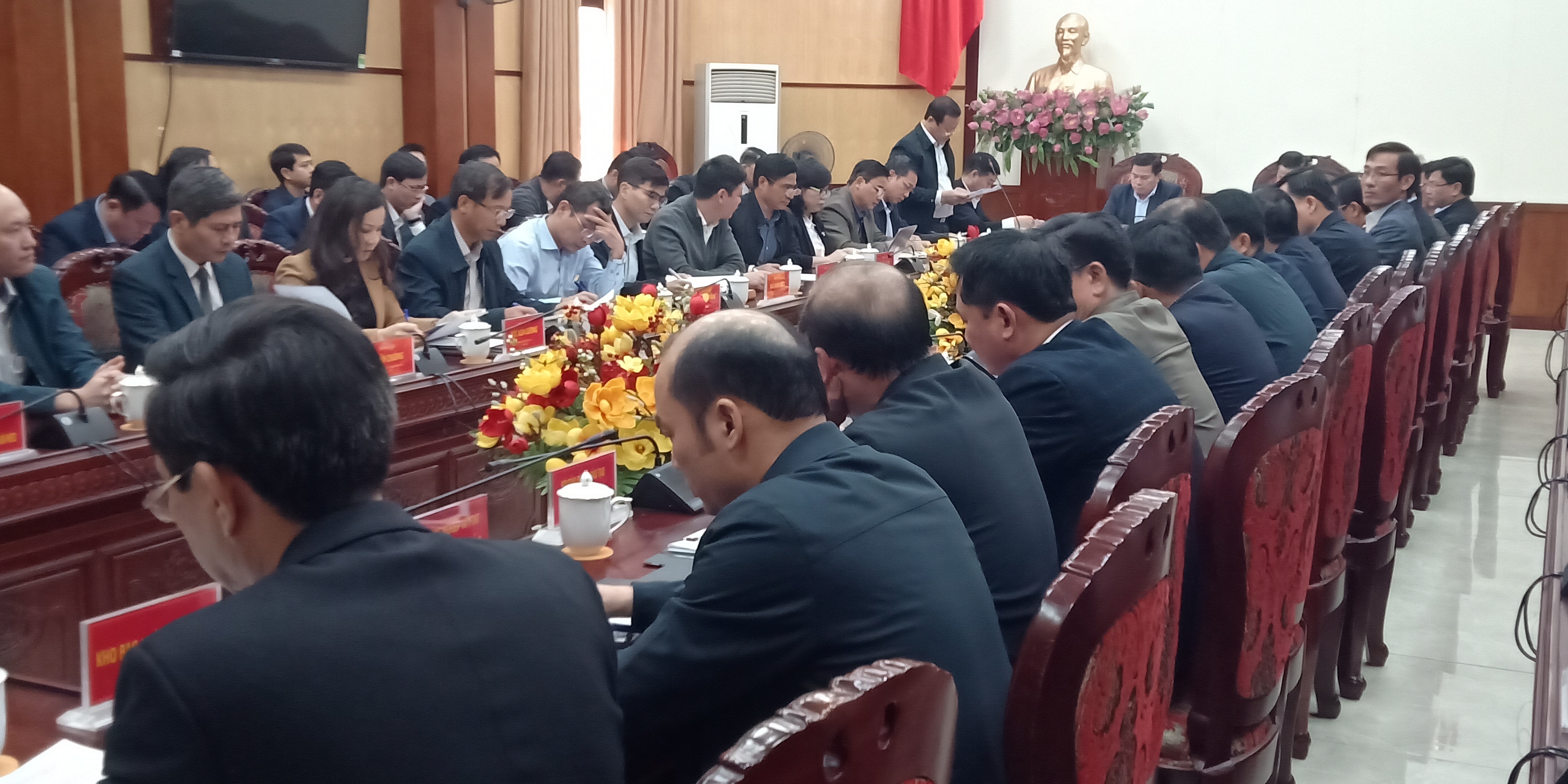 To&agrave;n cảnh buổi lễ c&ocirc;ng bố quyết định thanh tra tại tỉnh Thanh H&oacute;a. Ảnh: VT