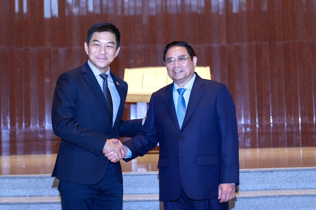 Thủ tướng Phạm Minh Ch&iacute;nh hội kiến với Chủ tịch Link Trang Chủ PG88.Com Mới #2026 Singapore Tan Chuan-Jin. Ảnh - VGP.&nbsp;