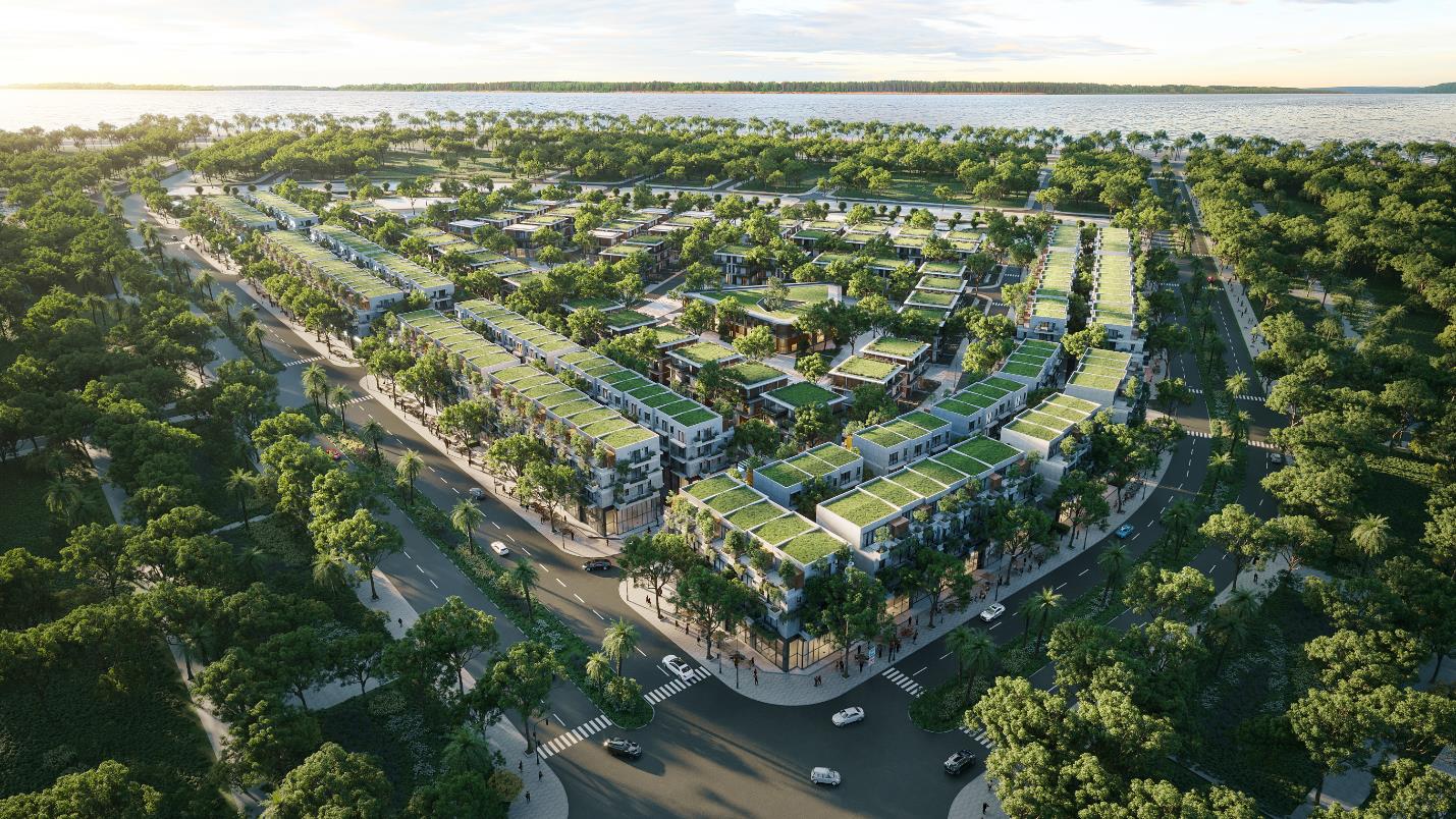 Toàn cảnh phân khu The Garden của đại đô thị Eco Central Park tại thành phố Vinh.