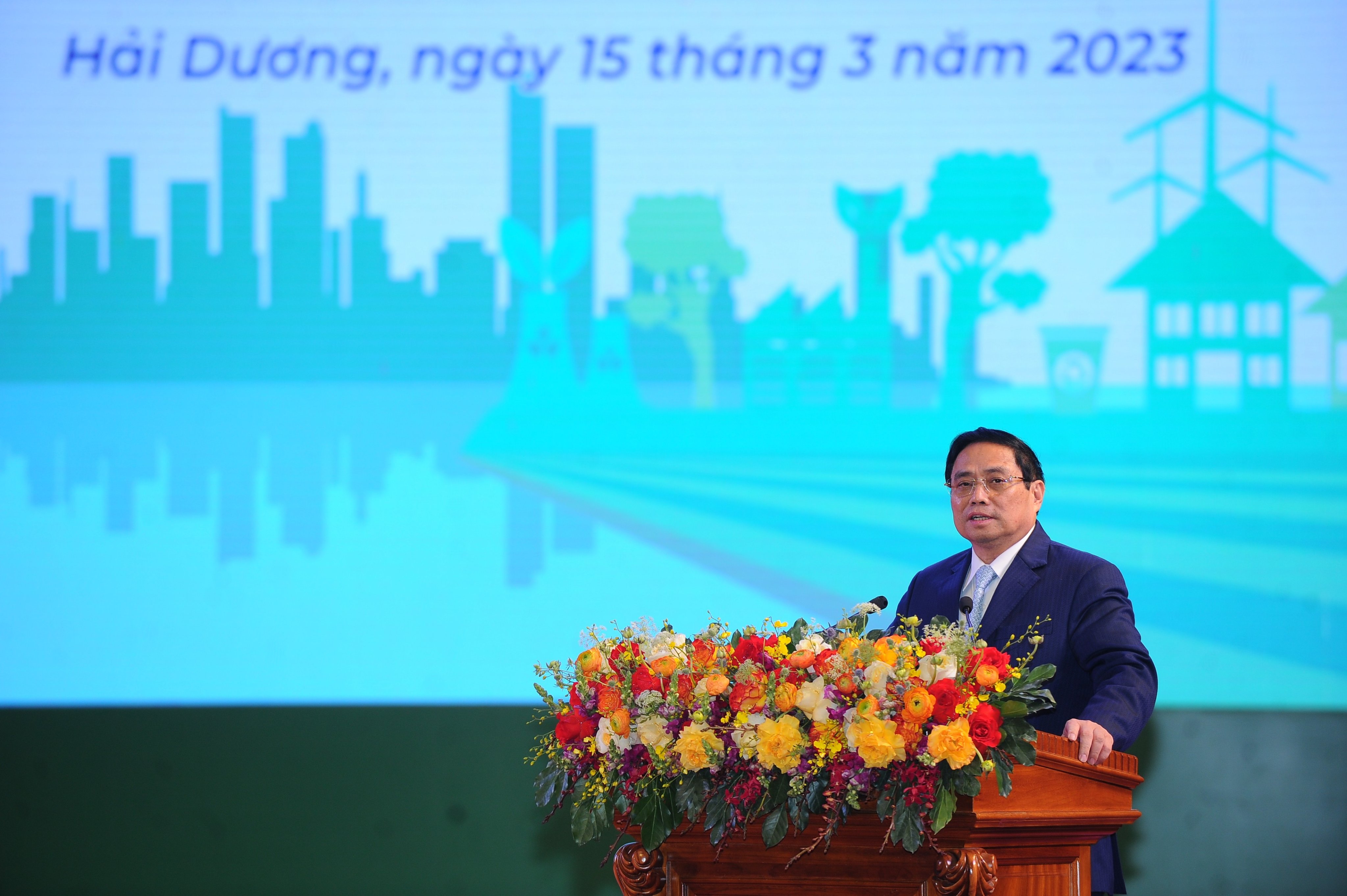 Thủ tướng Chính phủ Phạm Minh Chính phát biểu tại buổi lễ. 