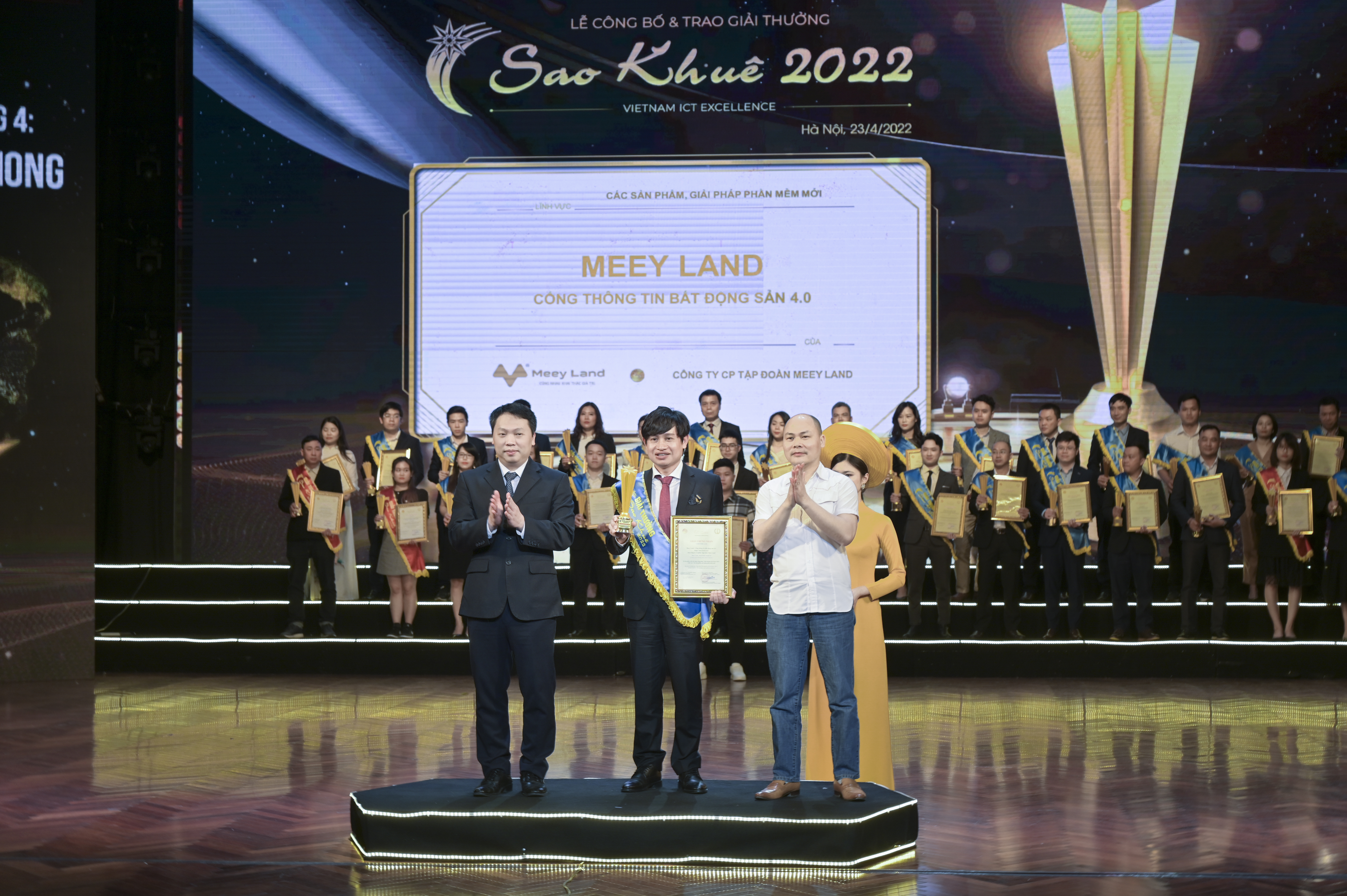 Meey Land được vinh danh tại giải thưởng Sao Khuê 2022 do Hiệp hội Phần mềm và Dịch vụ CNTT Việt Nam (VINASA) tổ chức.