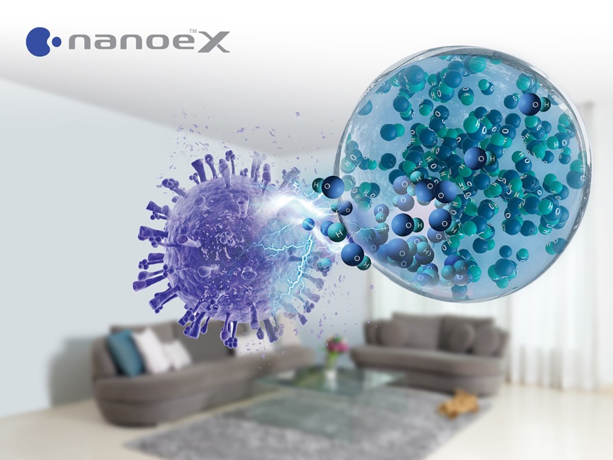C&ocirc;ng nghệ Nanoe&trade; X mới tạo ra 48 ngh&igrave;n tỷ gốc OH mỗi gi&acirc;y mang lại hiệu quả trong việc ức chế vi khuẩn, vi-r&uacute;t v&agrave; m&ugrave;i h&ocirc;i.
