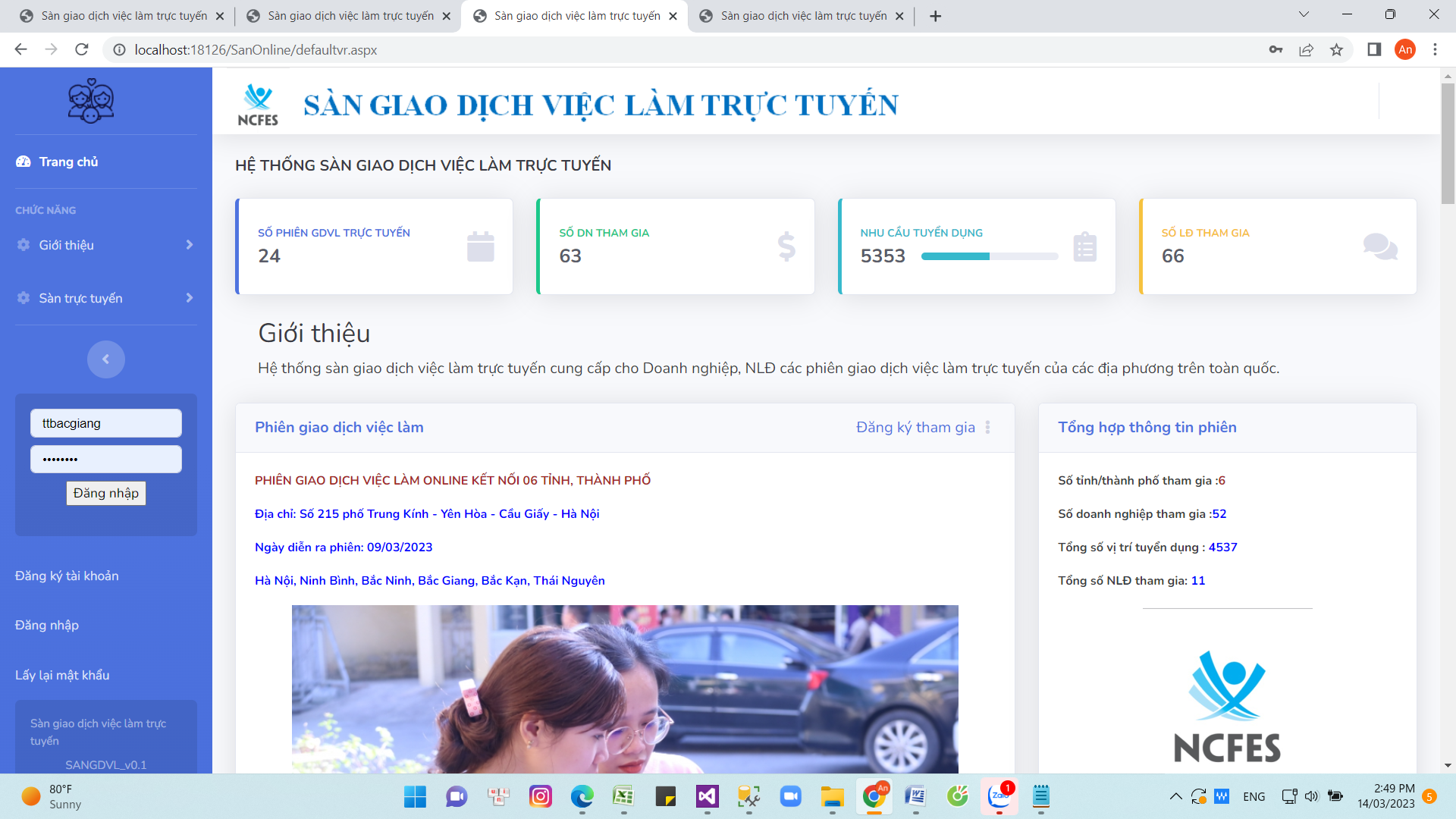 Trang chủ s&agrave;n việc l&agrave;m trực tuyến.&nbsp;