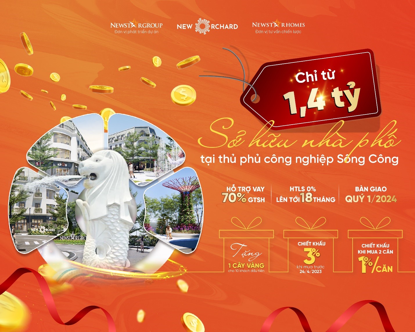 New Orchard tung chính sách bán hàng hấp dẫn.
