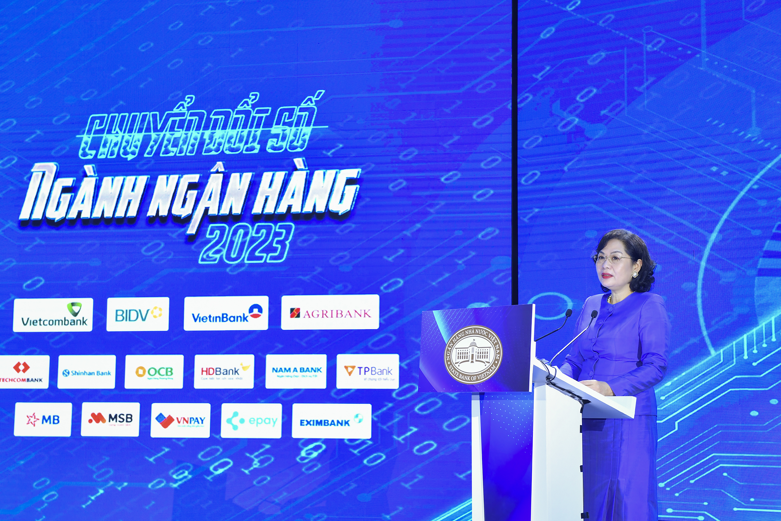 Thống đốc Pg88 com chính chủ Nhà nước Nguyễn Thị Hồng phát biểu tại sự kiện. 