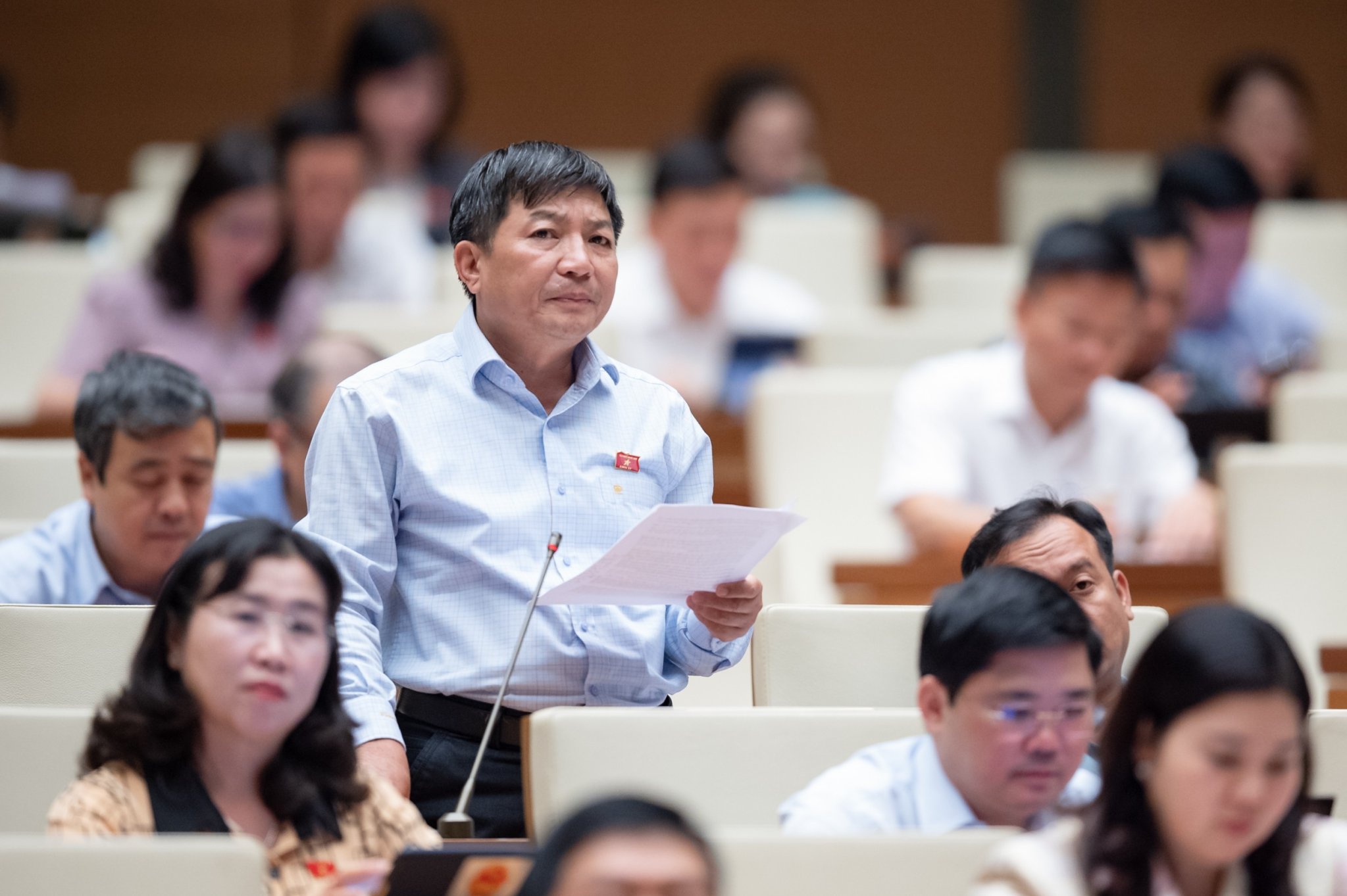 Đại biểu Phạm Đ&igrave;nh Thanh, Đo&agrave;n Đại biểu Link Trang Chủ PG88.Com Mới #2026 tỉnh Kon Tum ph&aacute;t biểu tại hội trường ng&agrave;y 29-05-2023. Ảnh - Quochoi.vn.