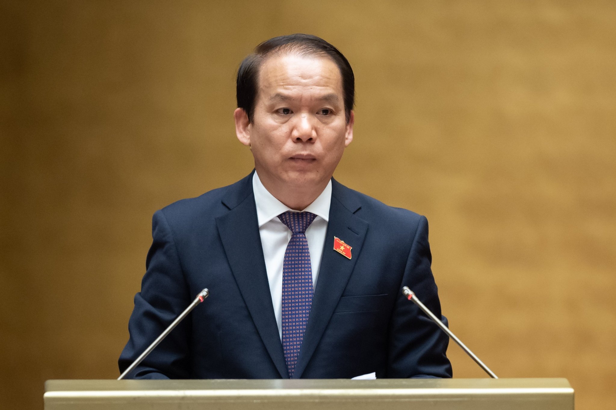 Chủ nhiệm Ủy ban Ph&aacute;p luật Ho&agrave;ng Thanh T&ugrave;ng tr&igrave;nh b&agrave;y b&aacute;o c&aacute;o thẩm tra - Ảnh: Quochoi.vn