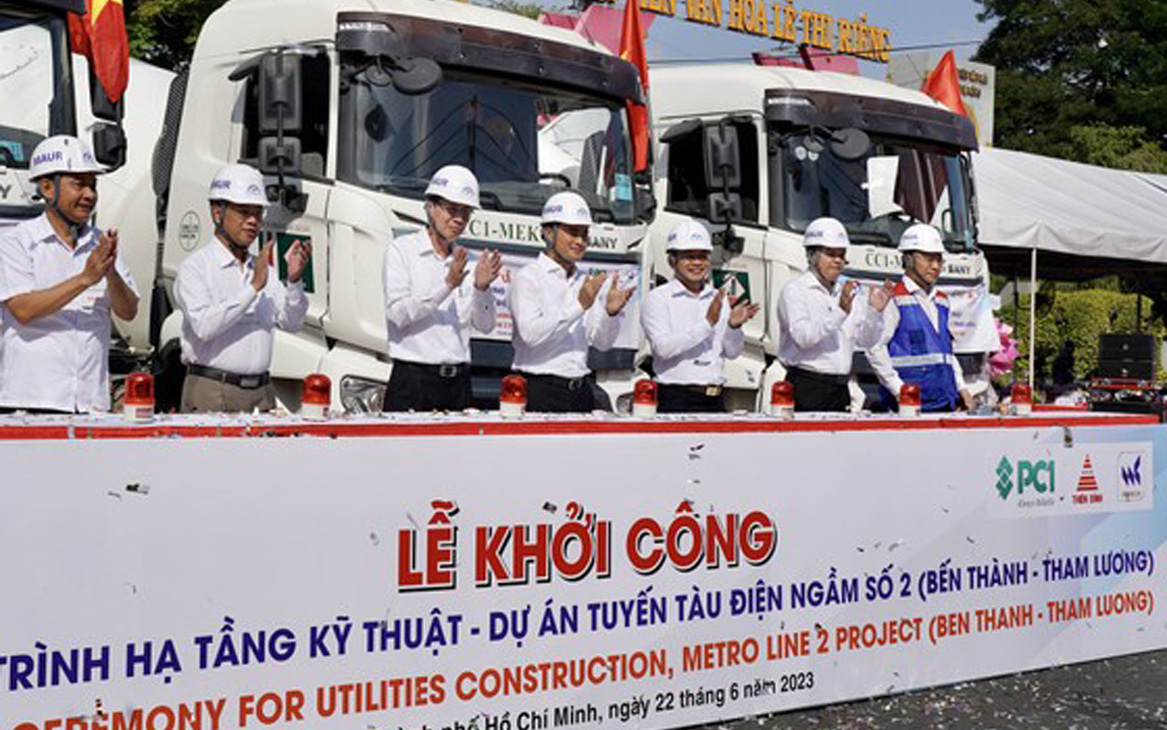 UBND TP.HCM phối hợp với MAUR tổ chức khởi công Link Trang Chủ PG88.Com Mới #2026 metro số 2 Bến Thành - Tham Lương vào sáng 22/6/2023. Ảnh: Hoàng Hùng.
