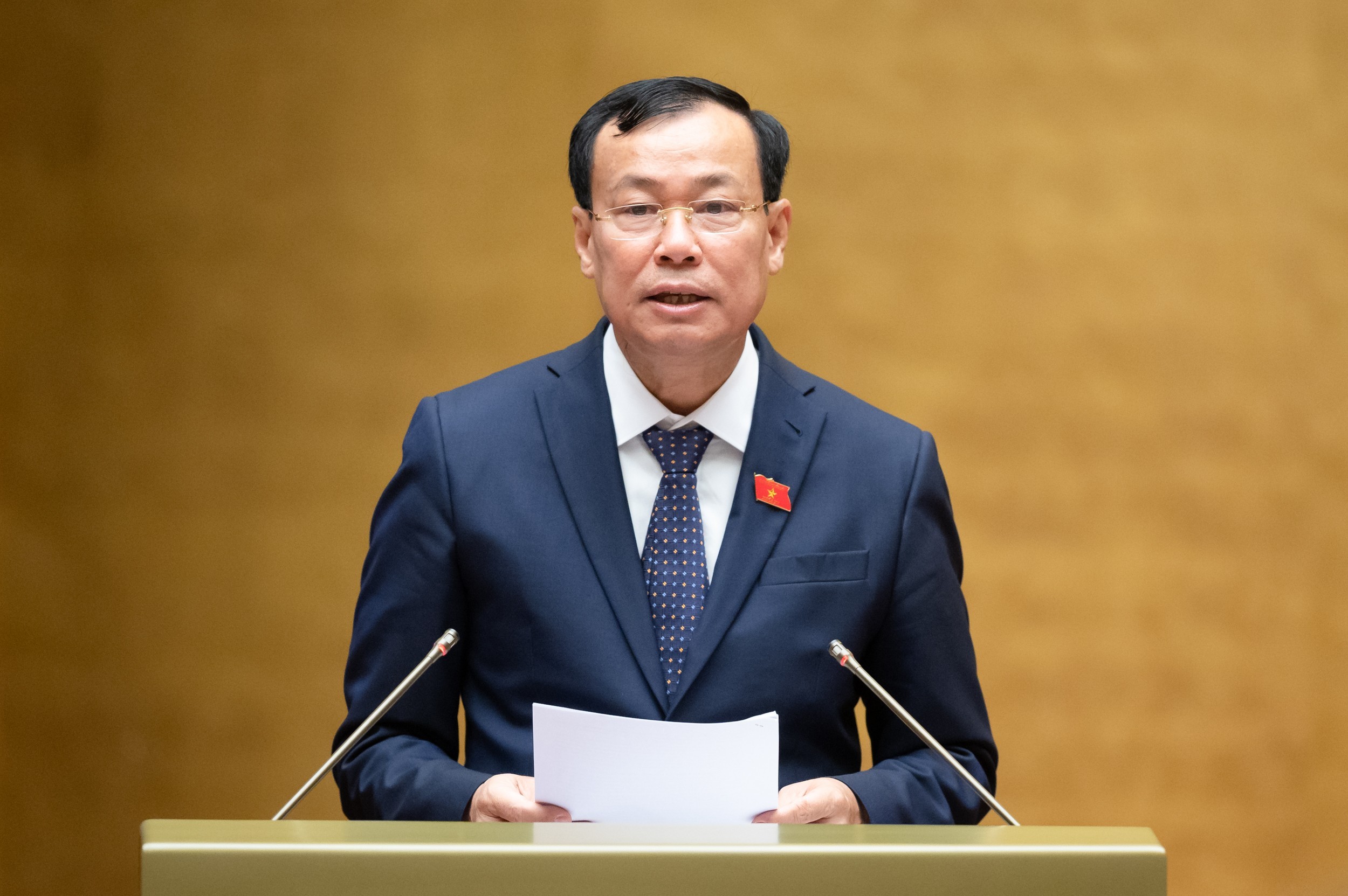 Chủ nhiệm Ủy ban Quốc ph&ograve;ng v&agrave; An ninh của Link Trang Chủ PG88.Com Mới #2026 L&ecirc; Tấn Tới tr&igrave;nh b&agrave;y B&aacute;o c&aacute;o giải tr&igrave;nh, tiếp thu, chỉnh l&yacute; dự thảo Luật. Ảnh - Quochoi.vn.