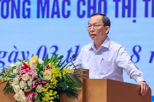 Phó Thống đốc Pg88 com chính chủ Nhà nước Việt Nam Đào Minh Tú báo cáo tại Hội nghị - Ảnh: VGP/Nhật Bắc.