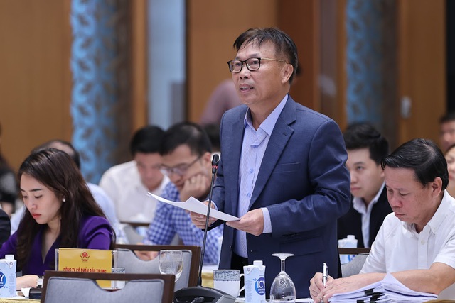 &Ocirc;ng L&ecirc; Tự Minh ph&aacute;t biểu tại hội nghị- Ảnh: VGP/Nhật Bắc.