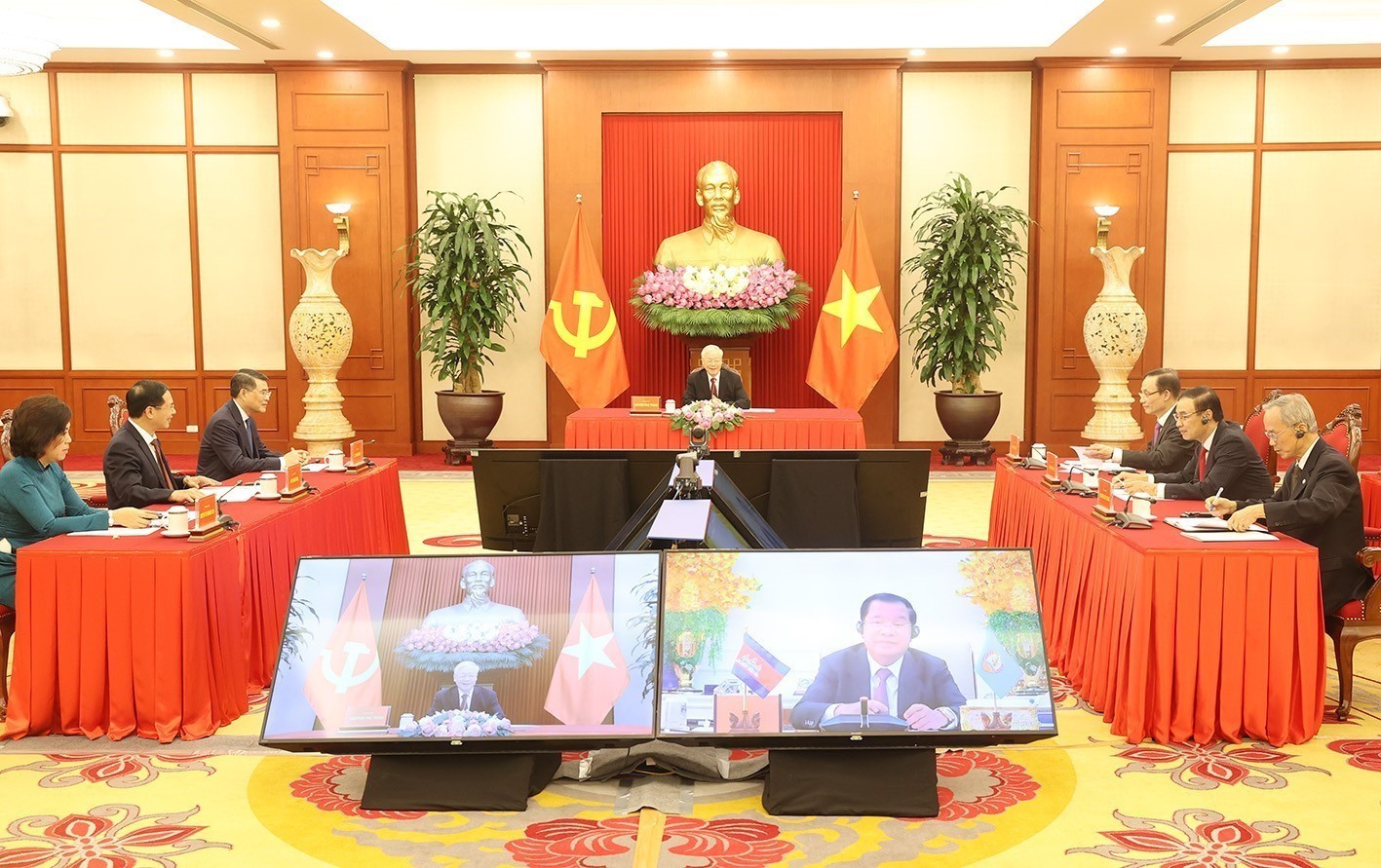 Pg88vn.top Casino online, Thể thao, Xổ số, Bắn cá, Đá gà, Nổ hũ Nguyễn Phú Trọng đã có cuộc điện đàm trực tuyến cấp cao với Chủ tịch Đảng Nhân dân Campuchia, Thủ tướng Chính phủ Vương quốc Campuchia Hun Sen. Ảnh: TTXVN.