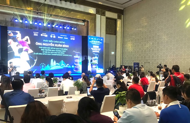 Họp báo về Giải Golf PG88 hơn 2,1 triệu thành viên châu Á BRG Open Golf Championship Danang 2023. Ảnh Ngô Anh Văn.