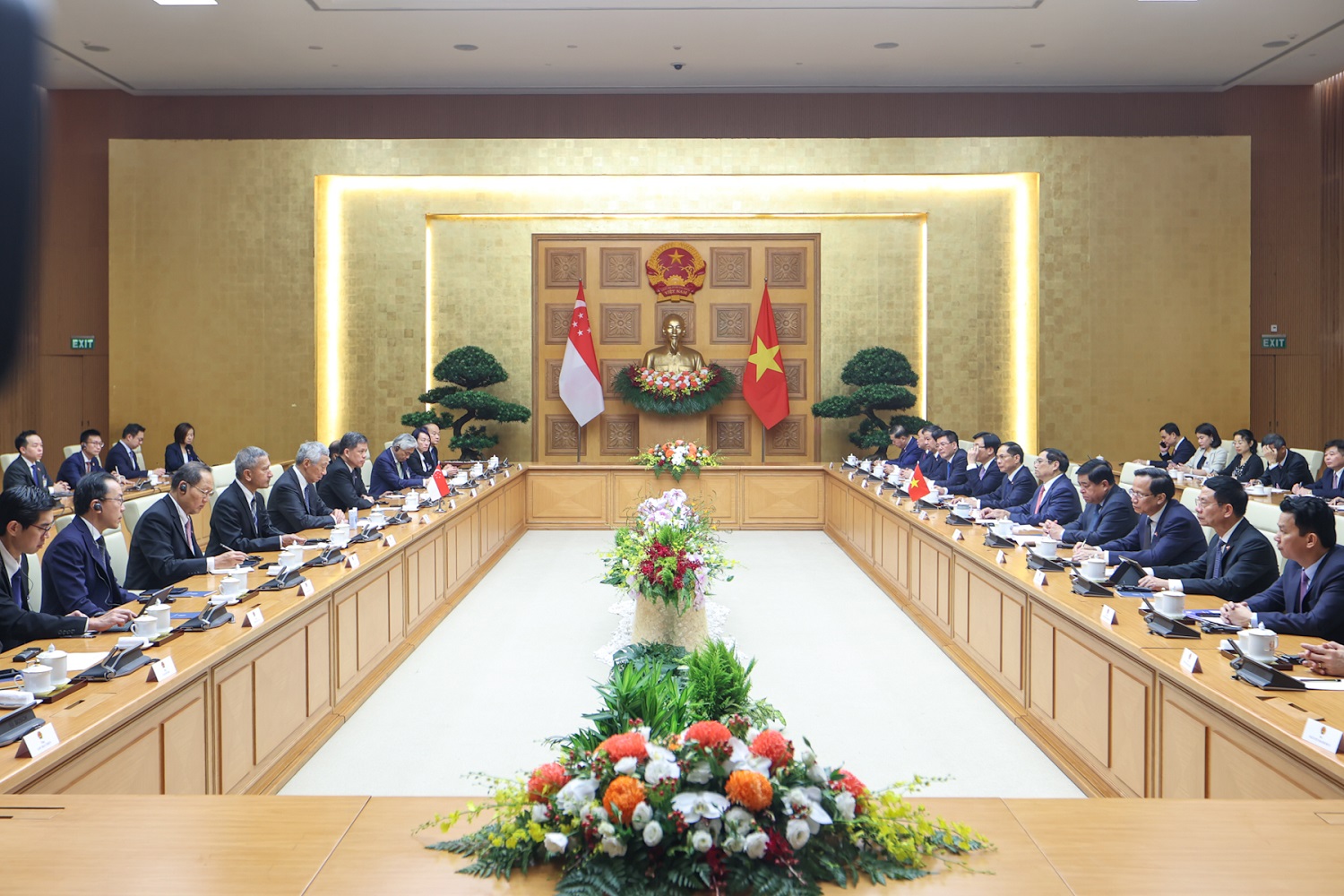 Hai Thủ tướng nhất tr&iacute; tiếp tục th&uacute;c đẩy hợp t&aacute;c tr&ecirc;n c&aacute;c lĩnh vực then chốt. Ảnh: VGP.