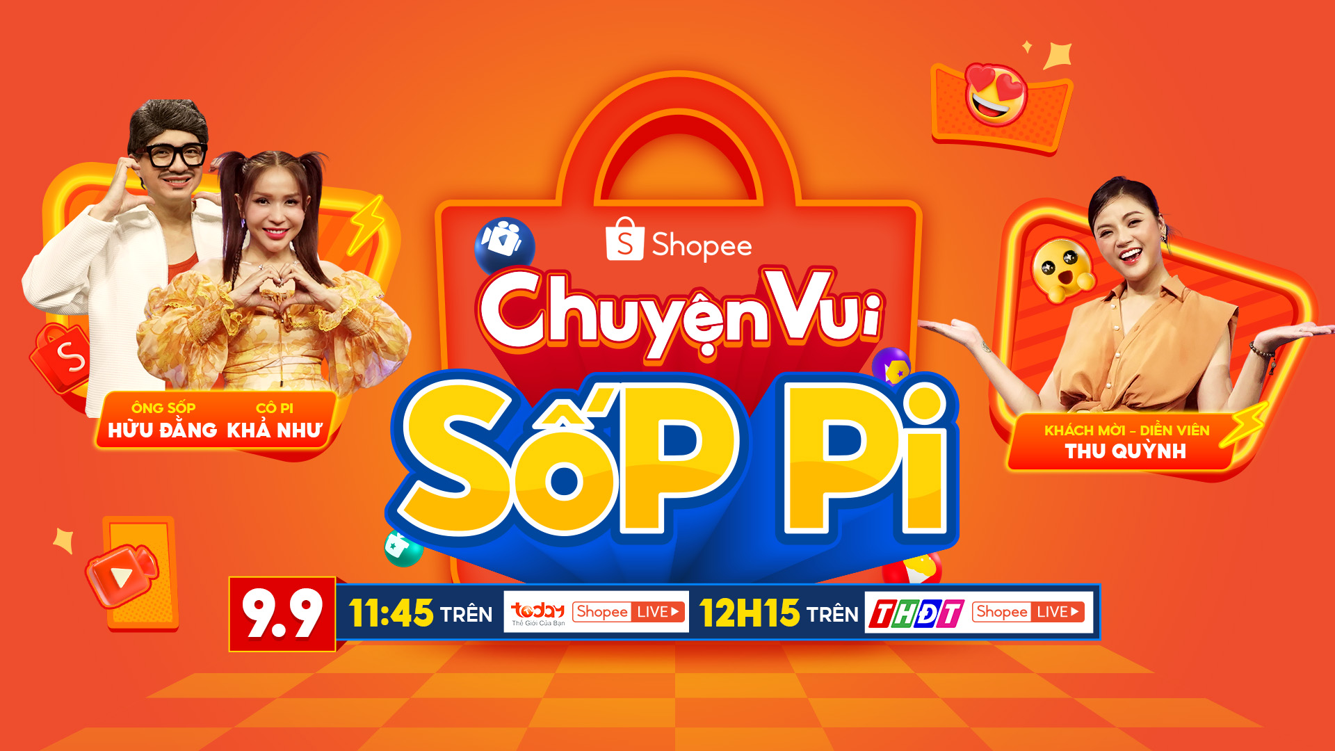 &ldquo;Chuyện vui sốp pi 9.9&rdquo; sẽ ch&agrave;o đ&oacute;n khách mời đặc bi&ecirc;̣t là diễn vi&ecirc;n Thu Quỳnh.