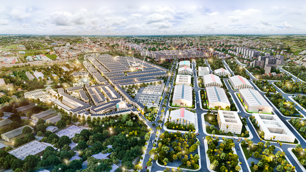 Phối cảnh Estella City tọa lạc ngay trung tâm khu đô thị - PG88 Trang chủ nhà cái top 1 Sông Mây 473ha.