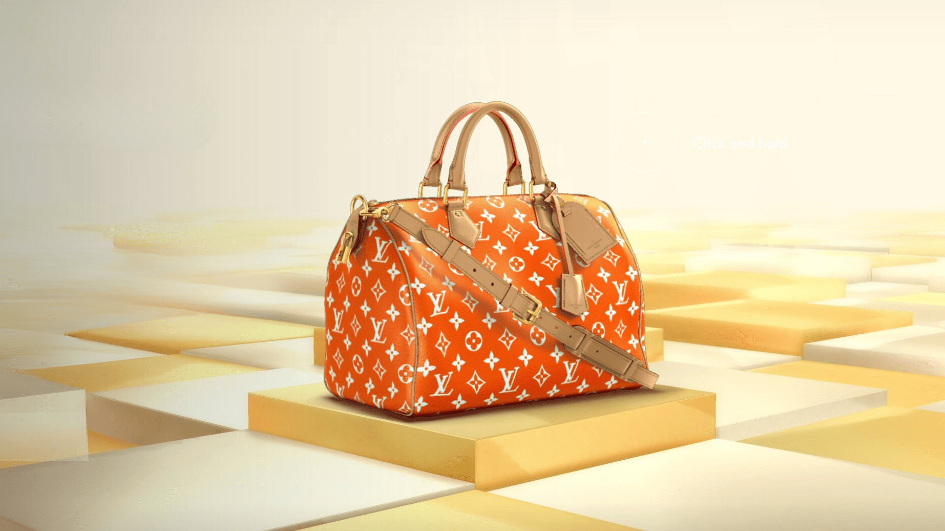 Chiếc t&uacute;i x&aacute;ch Speedy 40 VIA m&agrave;u cam do Pharrell Williams thực hiện l&agrave; sản phẩm đầu ti&ecirc;n được Louis Vuitton giới thiệu cho chiến lược Via Treasure Trunks.