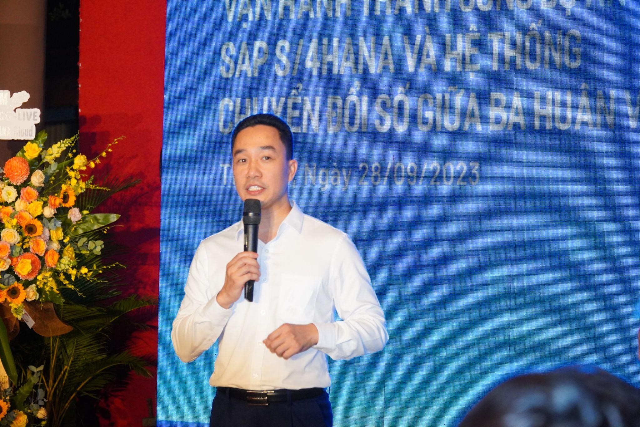 &Ocirc;ng Nguyễn Hồng Việt - Tổng gi&aacute;m đốc SAP Việt Nam nhấn mạnh việc vận h&agrave;nh Hệ thống SAP S/4HANA l&agrave; chất x&uacute;c t&aacute;c quan trọng cho chiến lược PG88 Uy Tín Số 1 Việt Nam của Ba Hu&acirc;n.