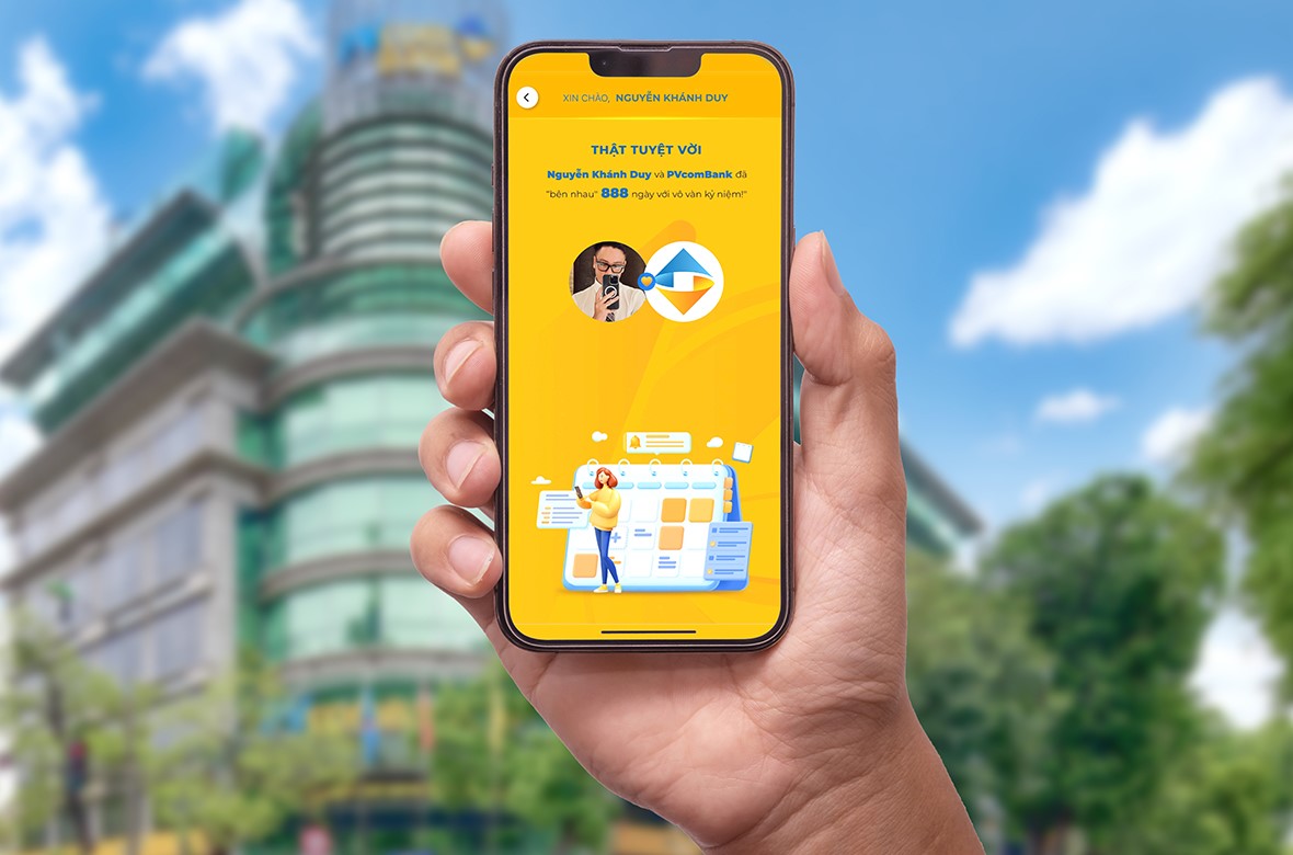 Kh&aacute;ch h&agrave;ng c&oacute; trải nghiệm th&uacute; vị về h&agrave;nh tr&igrave;nh gắn b&oacute; với PVcomBank ngay tr&ecirc;n PV Mobile Banking.