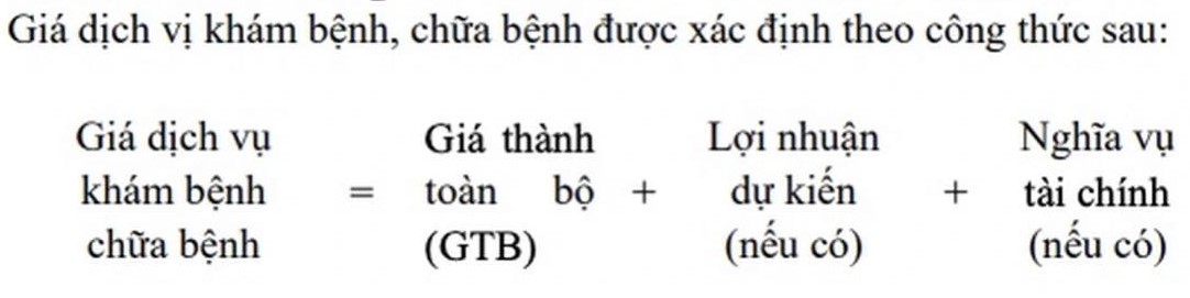 C&aacute;ch t&iacute;nh gi&aacute; dịch vị kh&aacute;m bệnh, chữa bệnh. Ảnh chụp m&agrave;n h&igrave;nh.