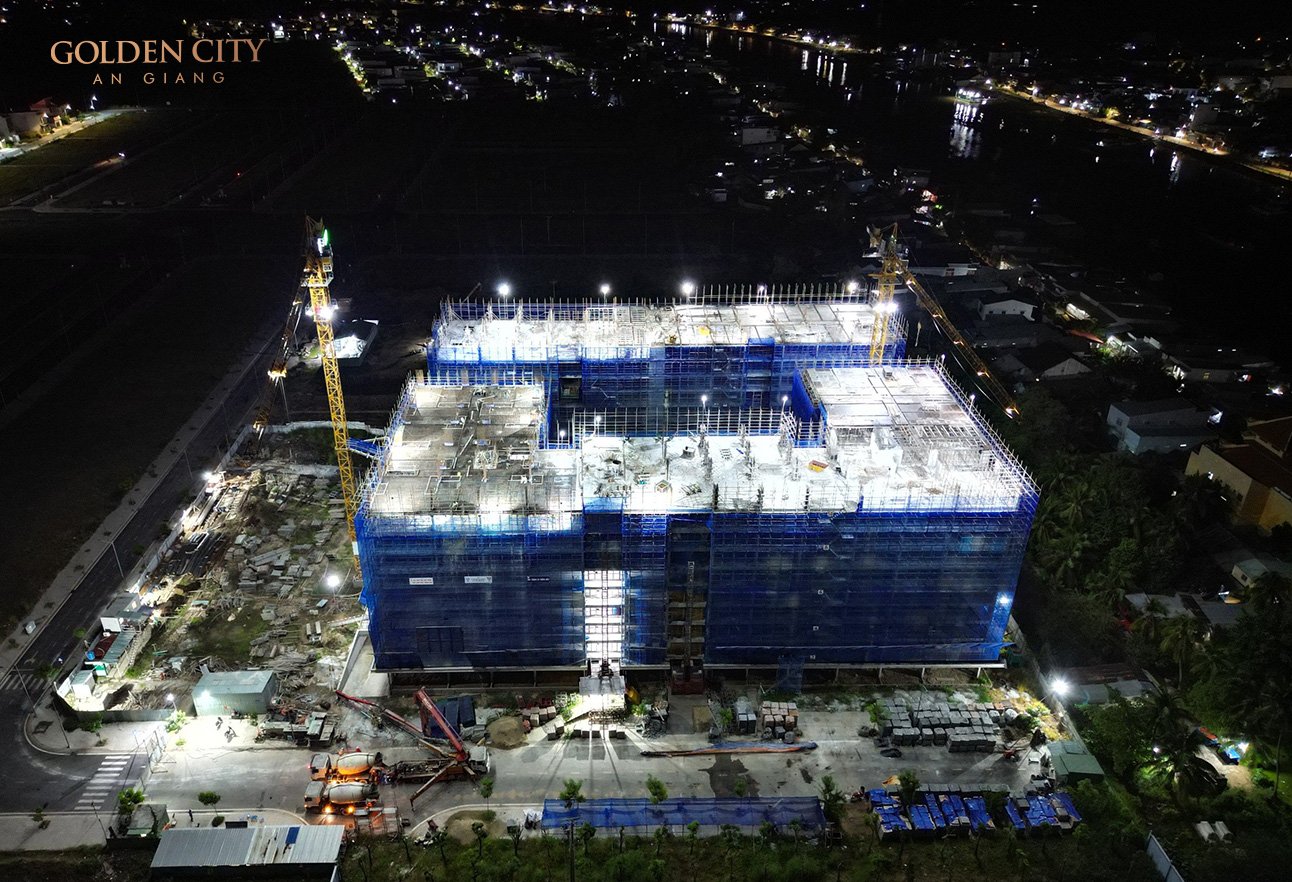T&ograve;a T4 nh&agrave; ở x&atilde; hội Golden City An Giang đ&atilde; ch&iacute;nh thức cất n&oacute;c, bước v&agrave;o giai đoạn ho&agrave;n thiện.