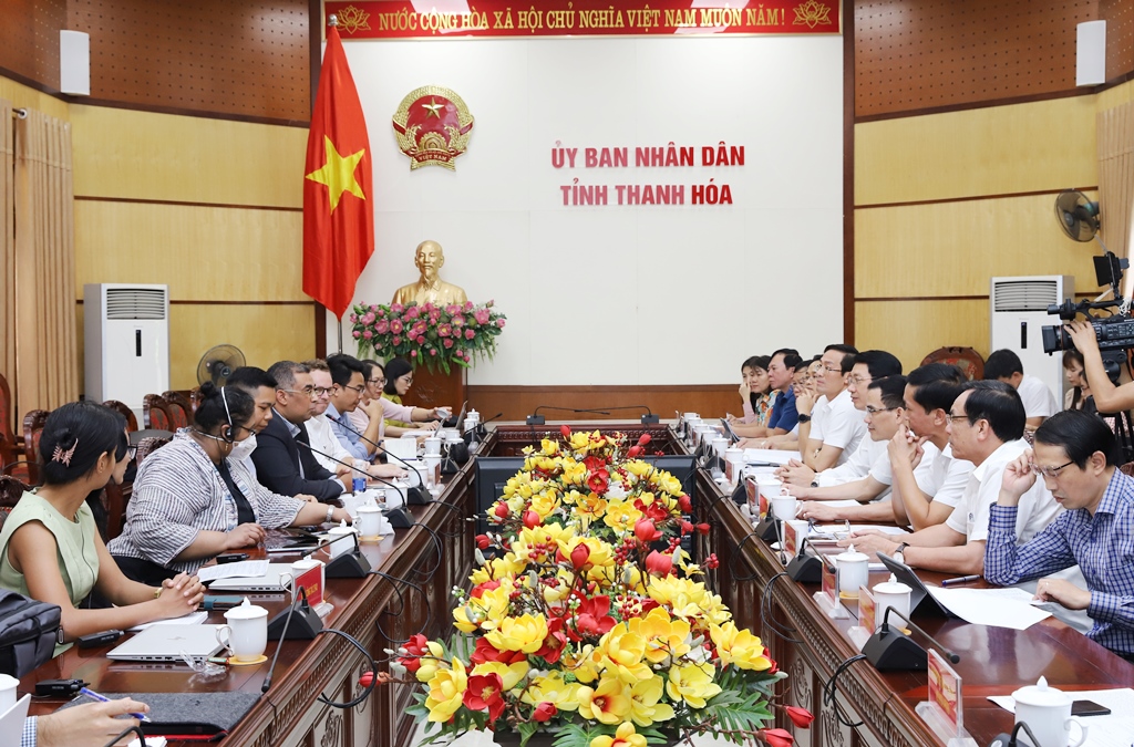 Toàn cảnh Pg88hi Thể Thao, Bóng Đá, Casino, Nổ Hũ, Xổ Số giữa UBND tỉnh Thanh Hóa với đoàn công tác Quỹ PG88 hơn 2,1 triệu thành viên Nông nghiệp Quốc tế,