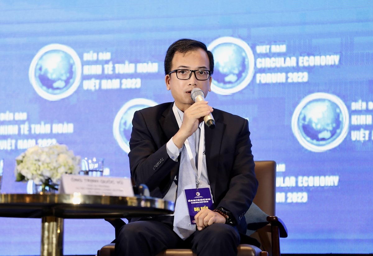 &Ocirc;ng Trịnh Quốc Vũ, Ph&oacute; Vụ trưởng Vụ tiết kiệm năng lượng v&agrave; Ph&aacute;t triển bền vững (Bộ C&ocirc;ng Thương) ph&aacute;t biểu tại Diễn đ&agrave;n Link Trang Chủ PG88.Com Mới #2026 tuần ho&agrave;n 2023. Ảnh: Việt Dũng.