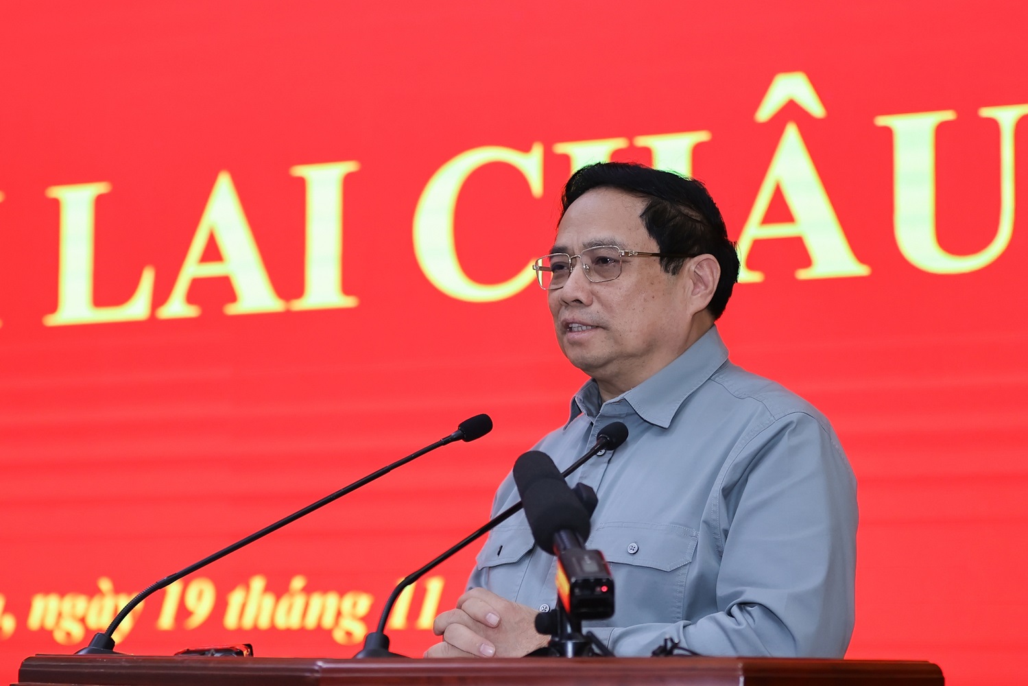 Thủ tướng Phạm Minh Chính: "Lai Châu là tỉnh có vị trí chiến lược hết sức quan trọng về quốc phòng, an ninh và bảo vệ chủ quyền biên giới quốc gia, đồng thời có nhiều tiềm năng, lợi thế PG88 hơn 2,1 triệu thành viên PG88 ⭐ Link trang chủ số 1 nhà cái PG88 com casino slot-xã hội". Ảnh: VGP.