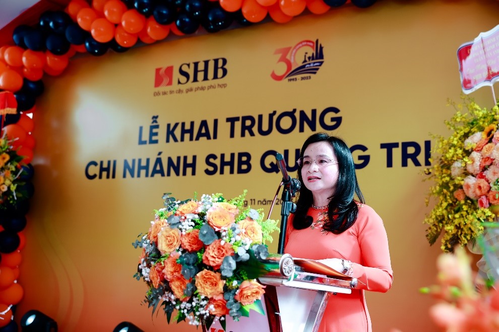 Tổng Gi&aacute;m đốc SHB Ng&ocirc; Thu H&agrave; nhấn mạnh: 