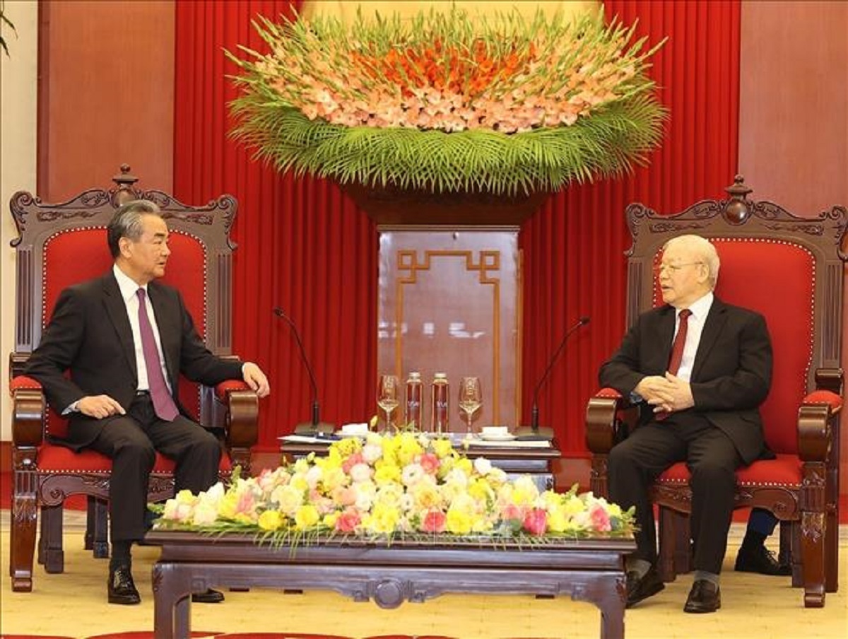 Tổng B&iacute; thư Nguyễn Ph&uacute; Trọng khẳng định sự coi trọng cao độ v&agrave; ưu ti&ecirc;n h&agrave;ng đầu của Đảng v&agrave; nước Việt Nam đối với quan hệ Việt Nam - Trung Quốc. Ảnh: TTXVN.